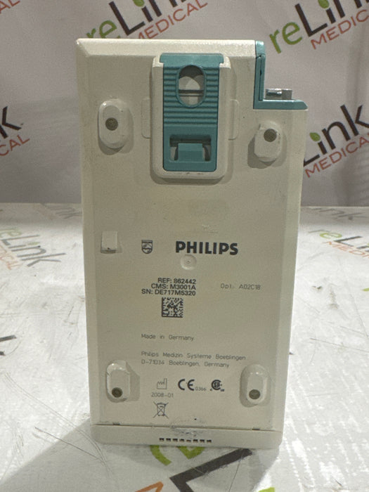 Philips M3001A-A02C18 OxiMax SpO2, NIBP, 12 lead ECG, Temp, IBP MMS Module