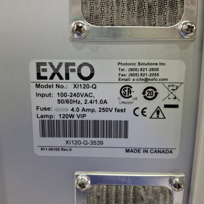 Exfo Xl120-Q X-Cite Fluorescence Illumination Unit