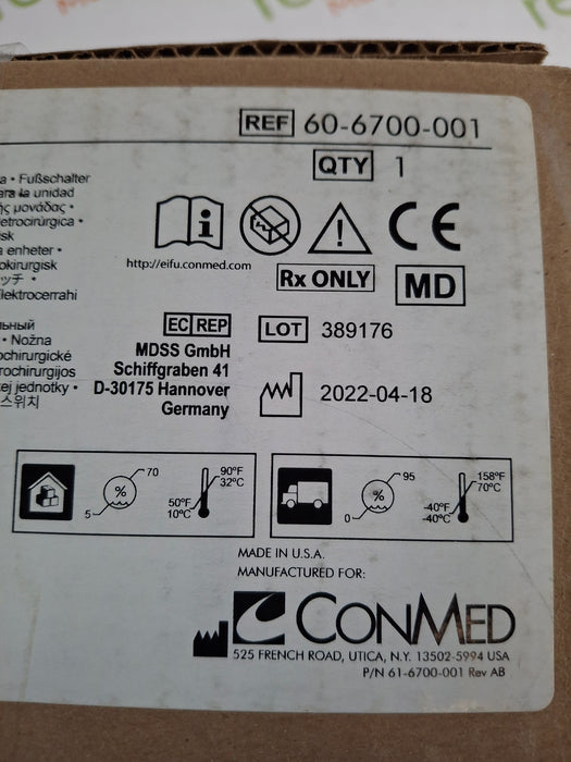 ConMed 60-6700-001 Footswitch