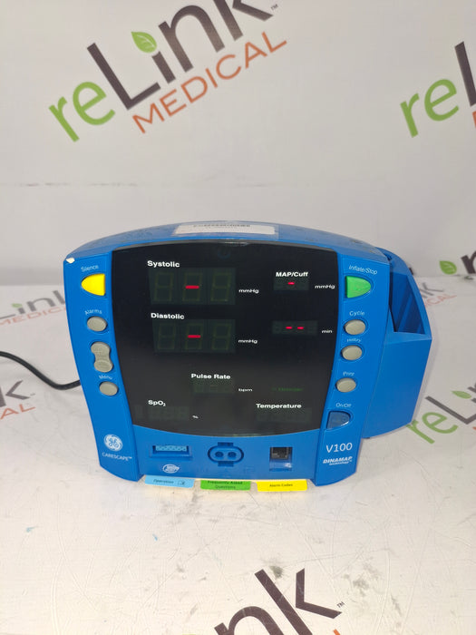 GE Healthcare Dinamap V100 - NIBP, SpO2, Temp Vital Signs Monitor