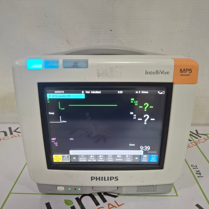Philips IntelliVue MP5 Neonatal Fast SpO2, ECG, NIBP Patient Monitor