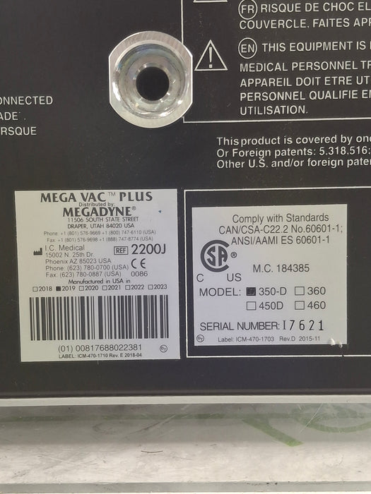 Megadyne Mega Vac Plus Smoke Evacuator