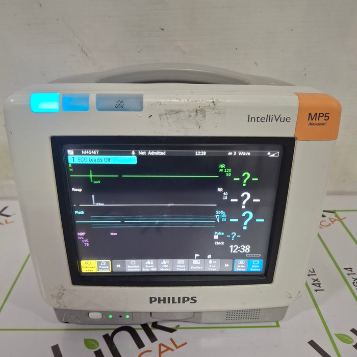 Philips Intellivue MP5 - ECG, Fast SpO2, NIBP Patient Monitor