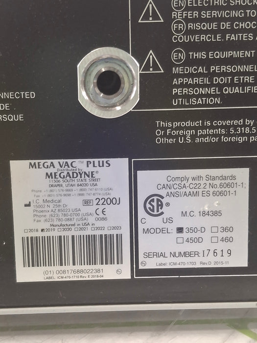 Megadyne Mega Vac Plus Smoke Evacuator