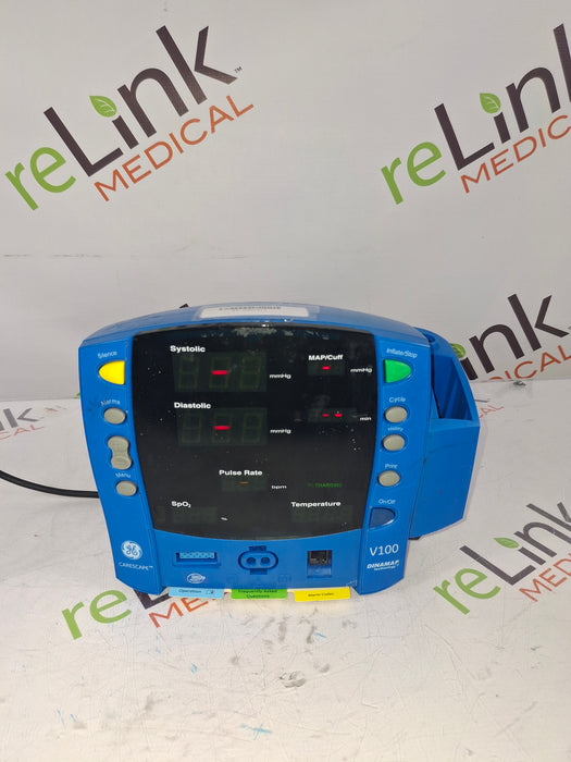 GE Healthcare Dinamap V100 - NIBP, SpO2, Temp Vital Signs Monitor