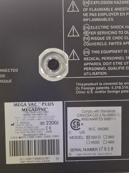 Megadyne Mega Vac Plus Smoke Evacuator