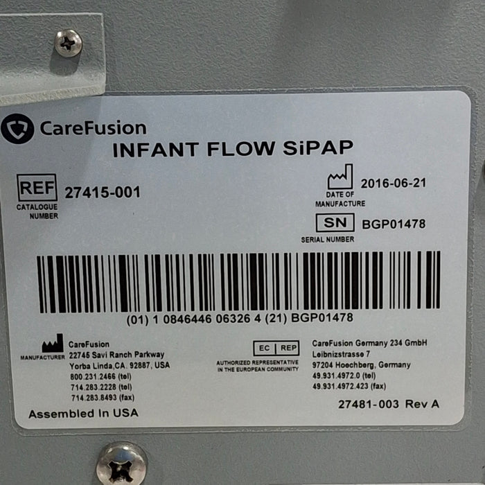 CareFusion Infant Flow SIPAP Ventilation System