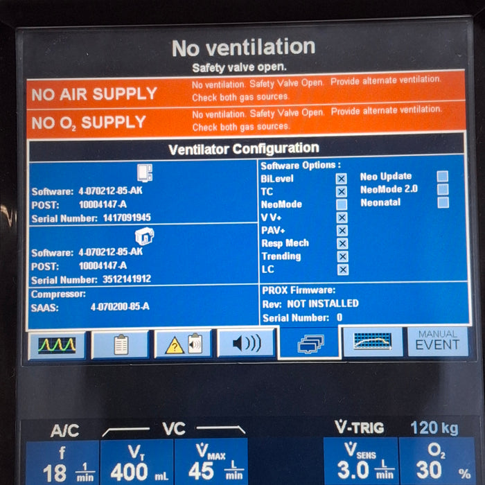 Puritan Bennett 840 Ventilator without Compressor