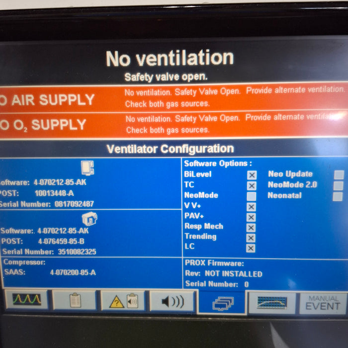 Puritan Bennett 840 Ventilator without Compressor