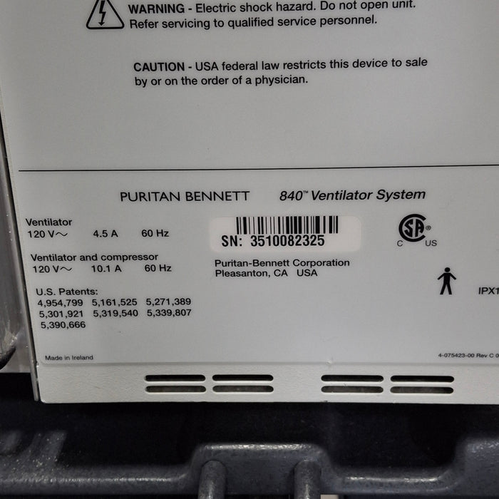 Puritan Bennett 840 Ventilator without Compressor