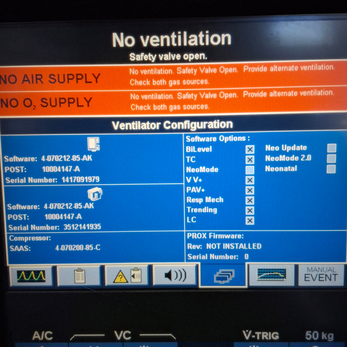 Puritan Bennett 840 Ventilator without Compressor