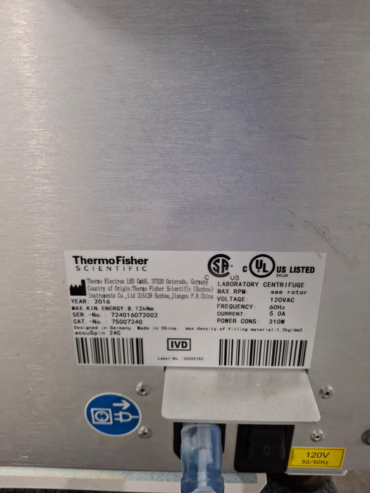 Fisher Scientific accuspin 24c Benchtop Centrifuge