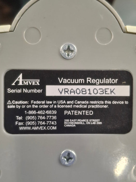 Amvex Vacuum Regulator