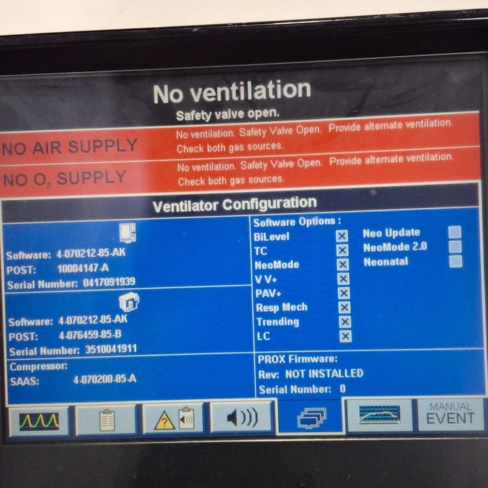 Puritan Bennett 840 Ventilator without Compressor