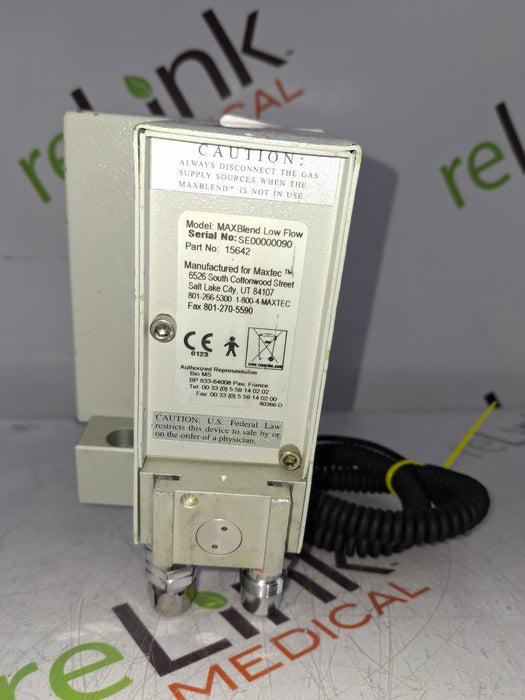 Maxtec, Inc. MAXBlend Low Flow Air/Oxygen Blender