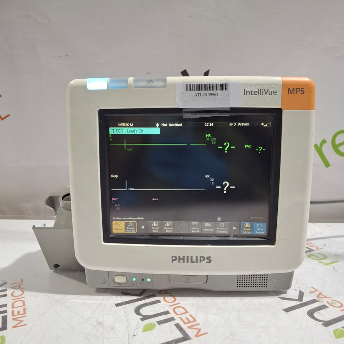 Philips Intellivue MP5 - ECG, Fast SpO2, NIBP Patient Monitor