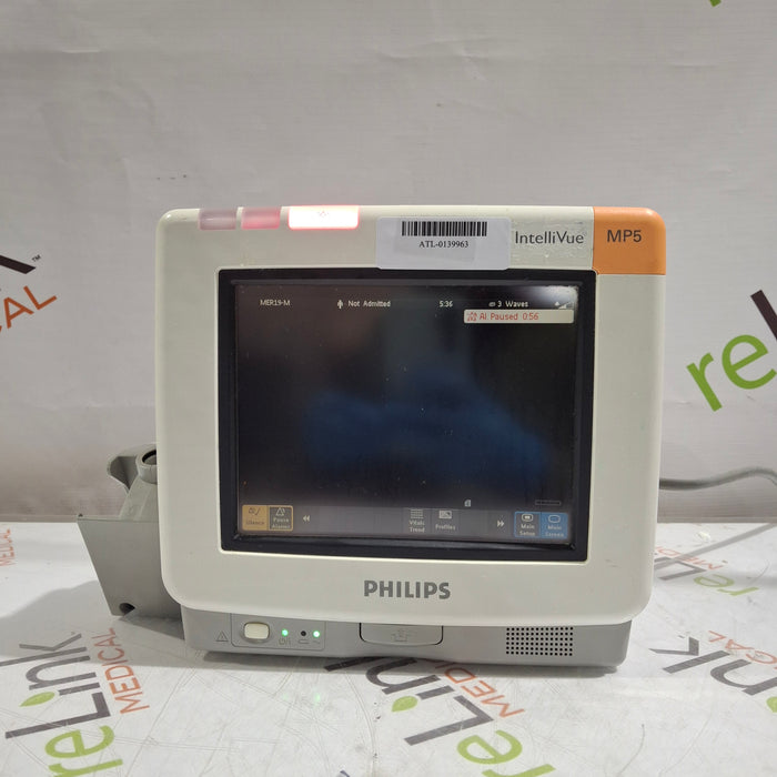 Philips Intellivue MP5 - ECG, Fast SpO2, NIBP Patient Monitor