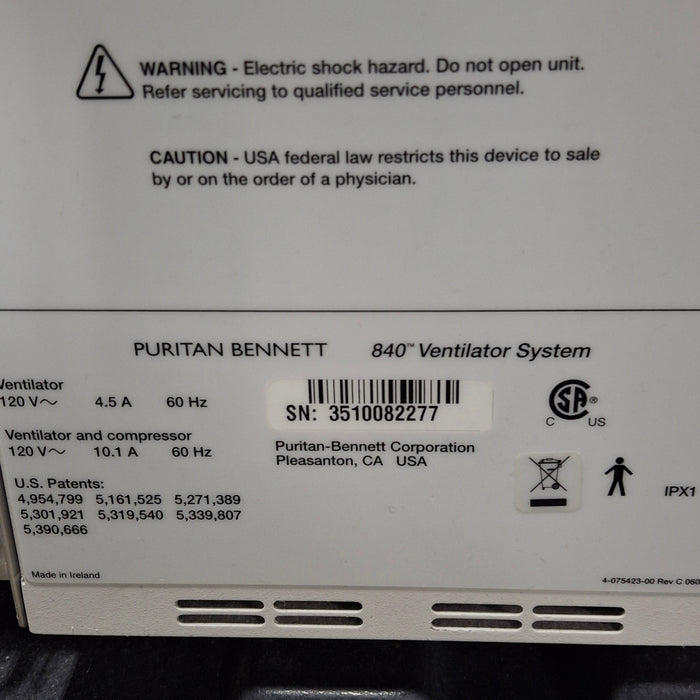 Puritan Bennett 840 Ventilator without Compressor