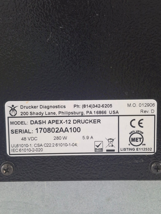 Drucker Diagnostics Dash Apex 12 Centrifuge
