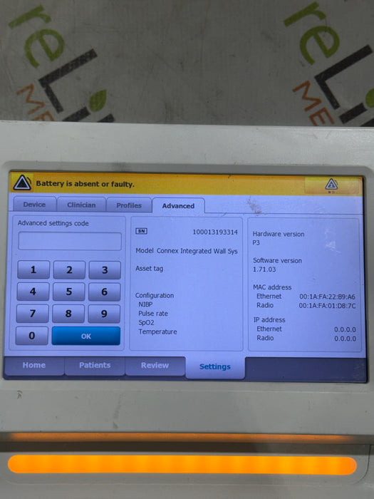 Welch Allyn 85NTVX Connex Integrated Wall System