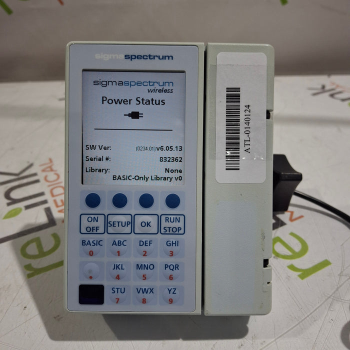Baxter Sigma Spectrum 6.05.13 without Battery Infusion Pump