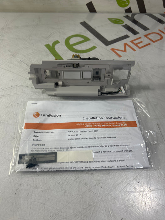 CareFusion Alaris 8100 Infusion Pump Module Bezel Assembly Kit