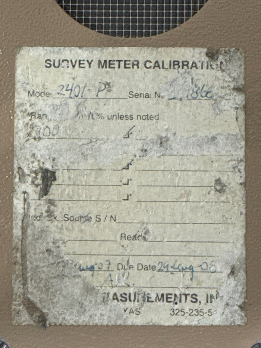 Ludlum Measurements Model 2401-P Survey Meter