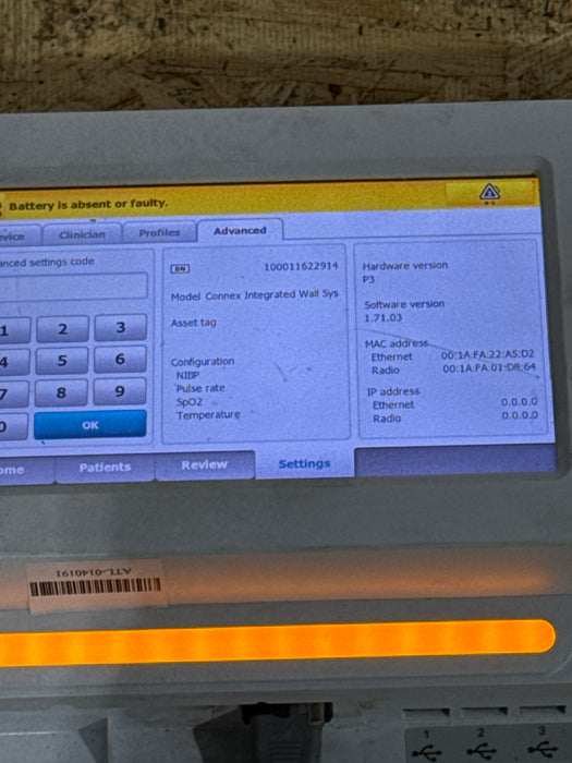Welch Allyn 85NTVE Connex Integrated Wall System