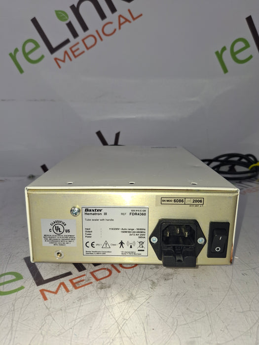 Baxter Hematron III Tube Sealer