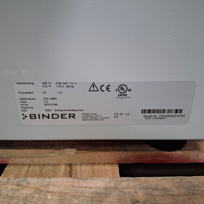 Binder Gmbh FD 23 Drying/Heating Oven