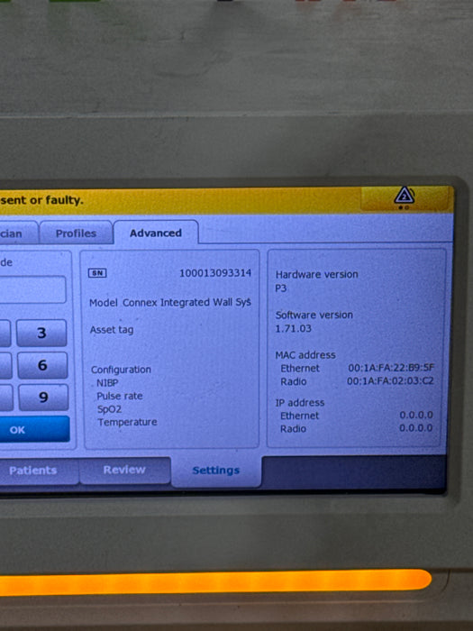 Welch Allyn 85NTVE Connex Integrated Wall System