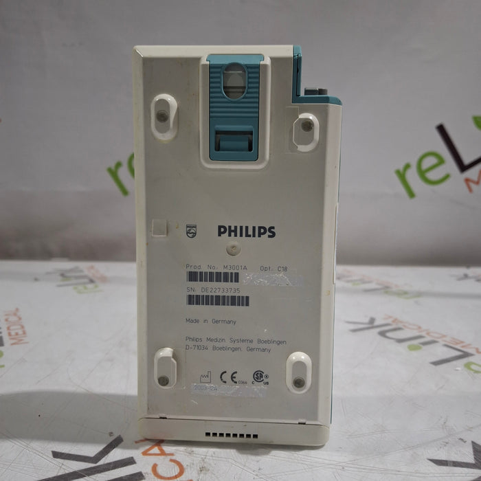 Philips M3001A-C18 Fast SpO2, NIBP, 12 lead ECG, Temp, IBP MMS Module