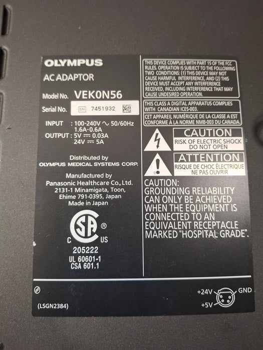 Olympus VEK0N56 Surgical Display AC Adapter
