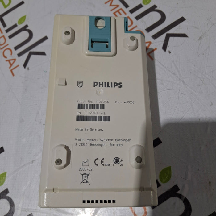 Philips M3001A-A01C06 Fast SpO2, NIBP, ECG, Temp, IBP MMS Module