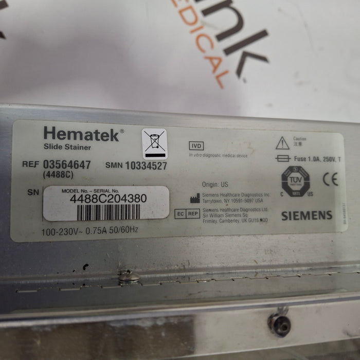 Siemens Hema-Tek 2000 4488C Slide Stainer