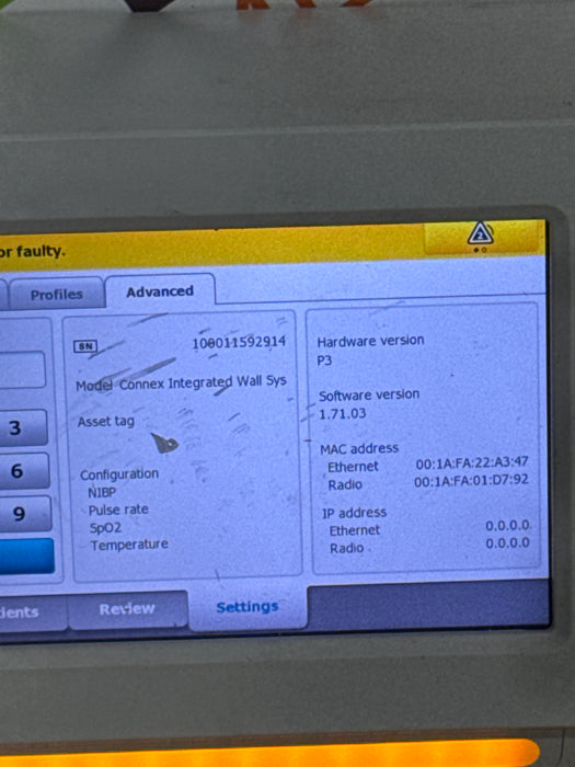Welch Allyn 85NTVE Connex Integrated Wall System