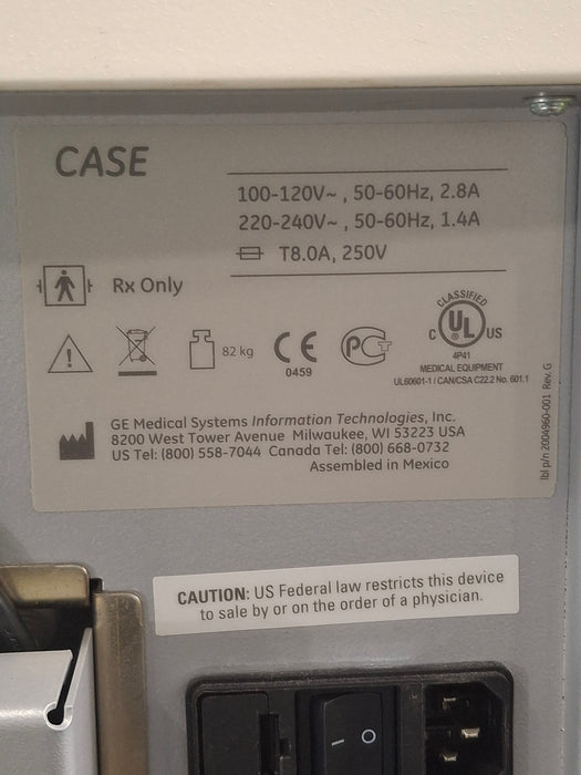 GE Healthcare Case 6.7 Stress Test Console