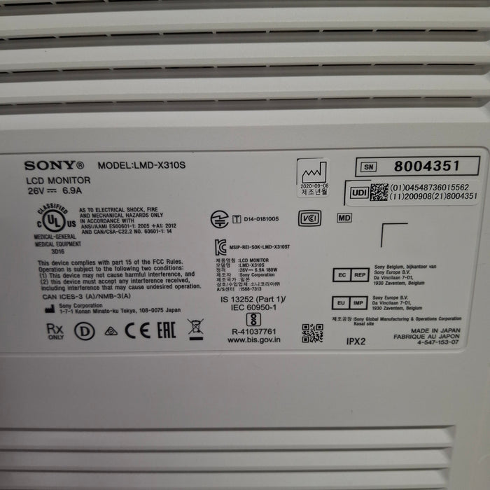 Sony LMD-X310S 31" 4K LCD Display