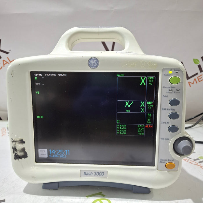 GE Healthcare Dash 3000 - GE/Nellcor SpO2 Patient Monitor