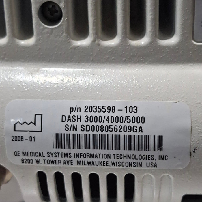GE Healthcare Dash 3000 - GE/Nellcor SpO2 Patient Monitor