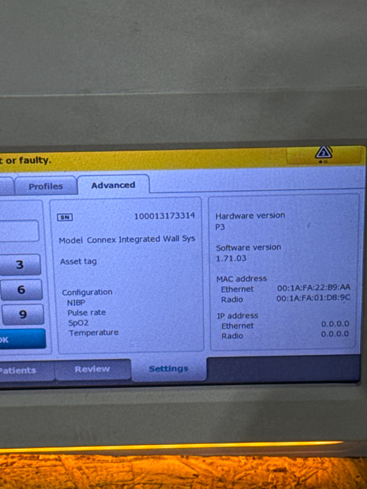 Welch Allyn 85NTVE Connex Integrated Wall System