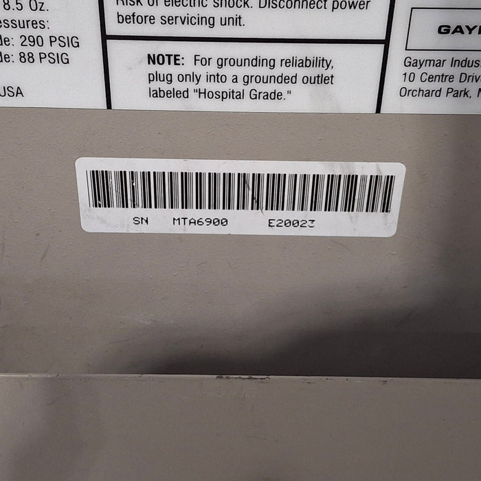 Gaymar Medi-Therm III MTA6900 Hyper/Hypothermia Machine