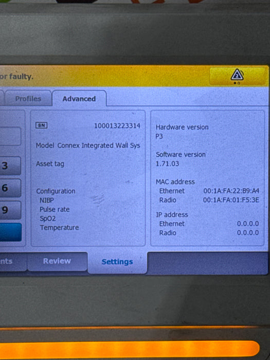 Welch Allyn 85NTVE Connex Integrated Wall System
