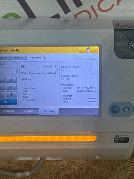 Welch Allyn 85NTVE Connex Integrated Wall System