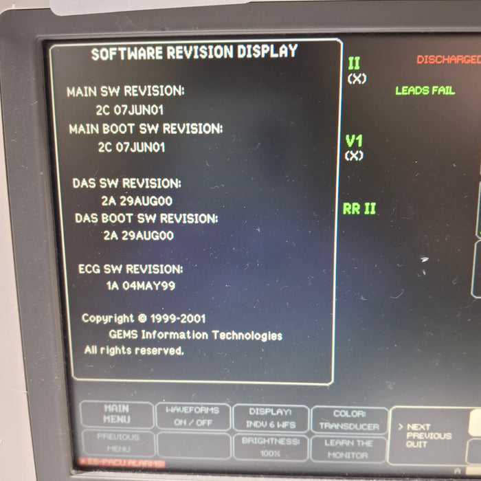 GE Healthcare Dash 4000 - GE/Nellcor SpO2 Patient Monitor