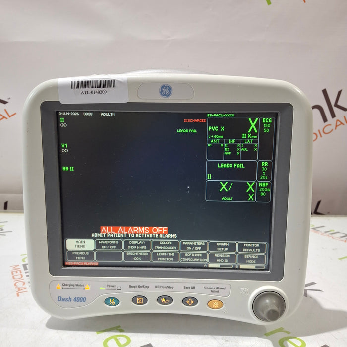 GE Healthcare Dash 4000 - GE/Nellcor SpO2 Patient Monitor