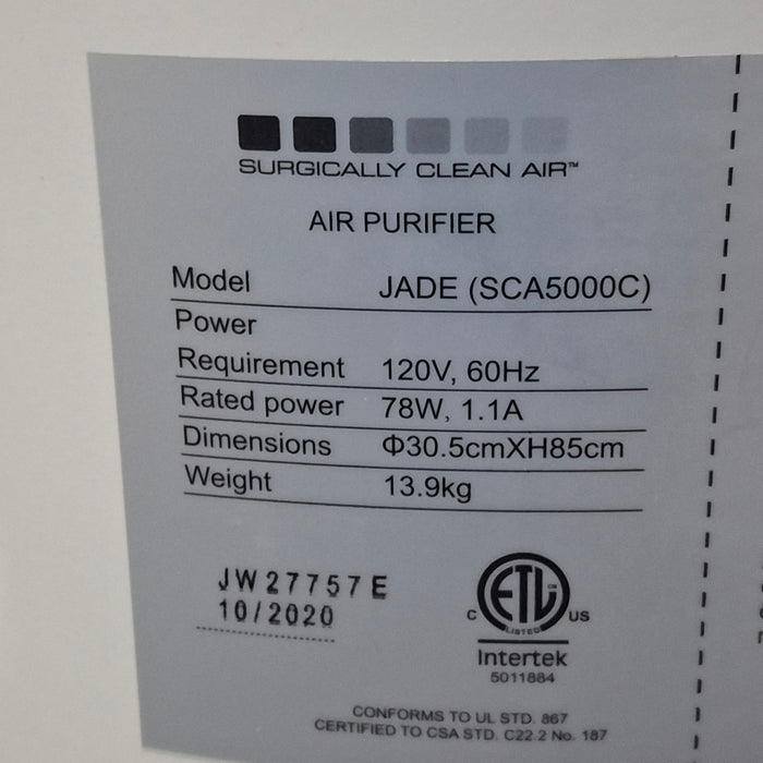 Surgically Clean Air Jade 2.0 Air Purifier
