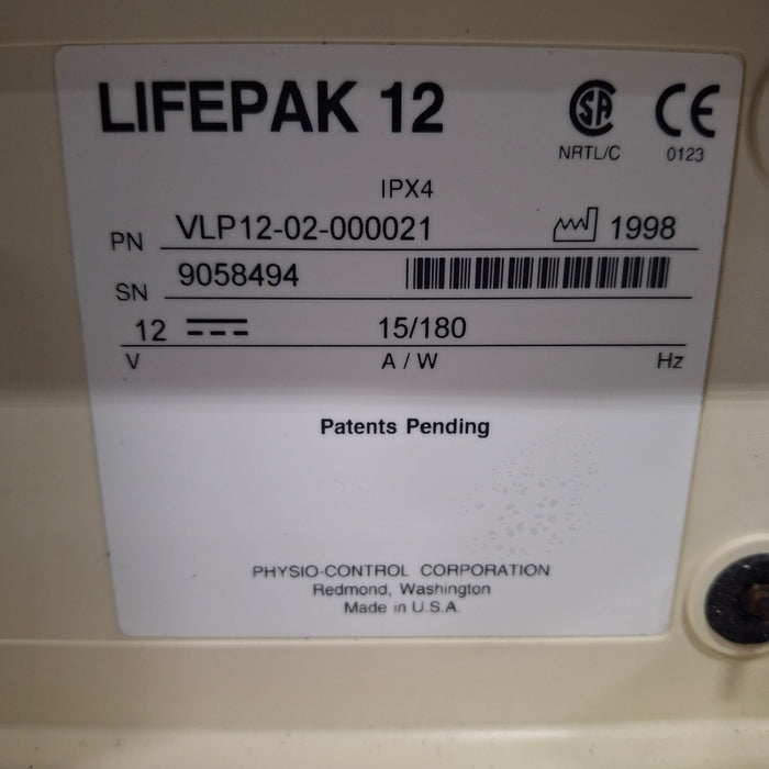 Physio-Control LifePak 12 3-Lead Defibrillator