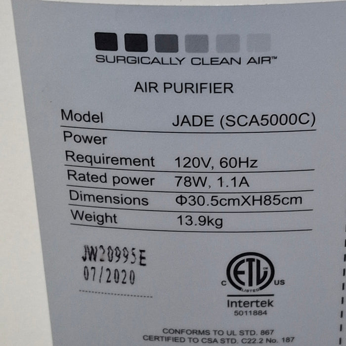 Surgically Clean Air Jade 2.0 Air Purifier