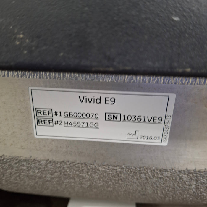 GE Healthcare Vivid E9 Ultrasound